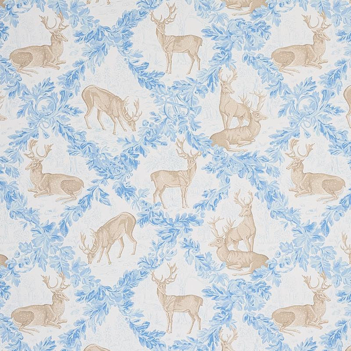 Woburn Meadow Ice 5012730 by Schumacher Wallpaper Luxe Lodge 27.0" - Fabric Carolina -