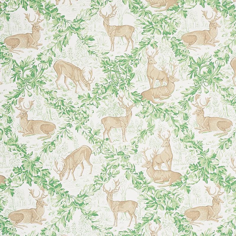 Woburn Meadow Forest 5012731 by Schumacher Wallpaper Luxe Lodge 27.0" - Fabric Carolina -