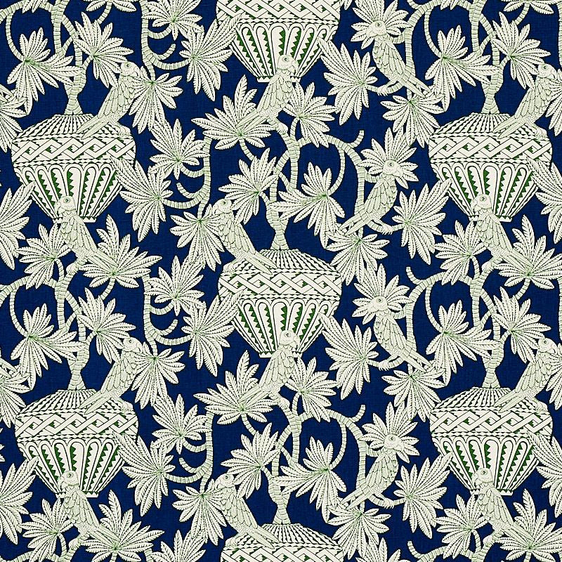 Santarem Navy 179940 by Schumacher Fabric Mystique 13.5" - Fabric Carolina -