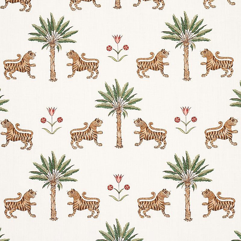Tiger Palm Cocoa 179930 by Schumacher Fabric Mystique 13.5" - Fabric Carolina -