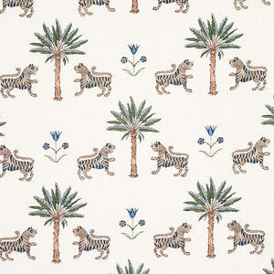 Tiger Palm Delft 179931 by Schumacher Fabric