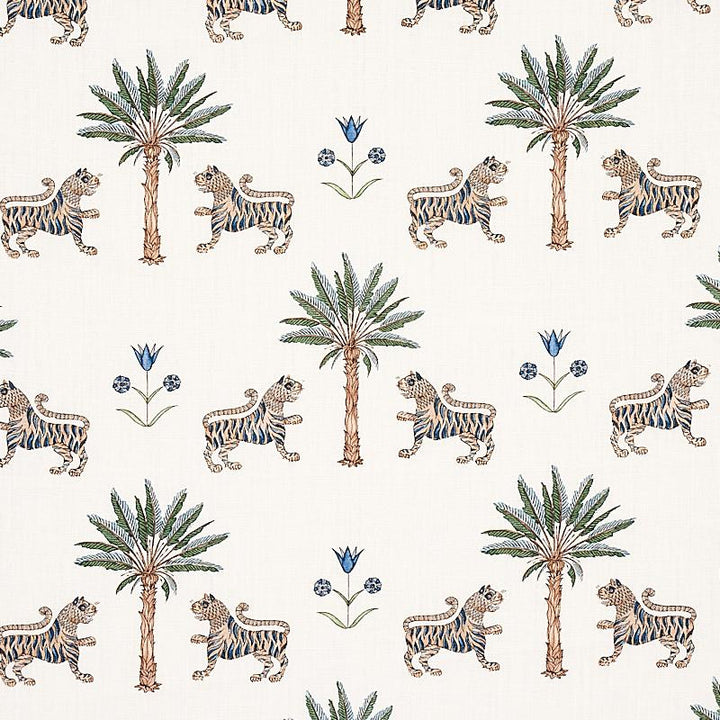 Tiger Palm Delft 179931 by Schumacher Fabric Mystique 13.5" - Fabric Carolina -
