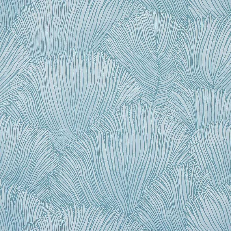 Fondale Aqua 5012651 by Schumacher Designer Wallpaper Mystique 27.0" - Swanky Fabrics -