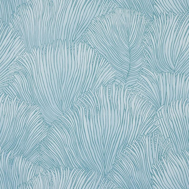 Fondale Aqua 5012651 by Schumacher Designer Wallpaper Mystique 27.0" - Swanky Fabrics -
