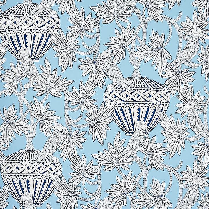 Santarem Sky 5012820 by Schumacher Designer Wallpaper Mystique 27.0" - Swanky Fabrics -