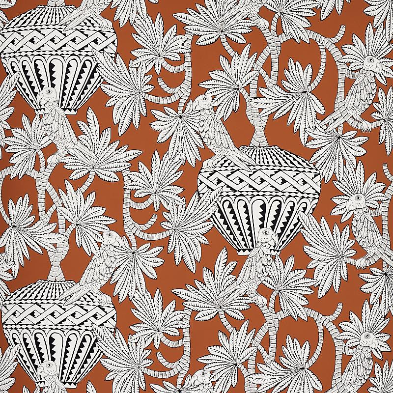 Santarem Chocolate 5012822 by Schumacher Wallpaper Mystique 27.0" - Fabric Carolina -