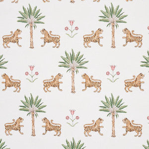 Tiger Palm Crimson 5012922 by Schumacher Wallpaper