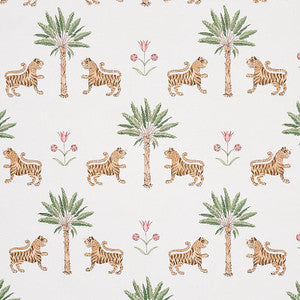Tiger Palm Crimson 5012922 by Schumacher Wallpaper