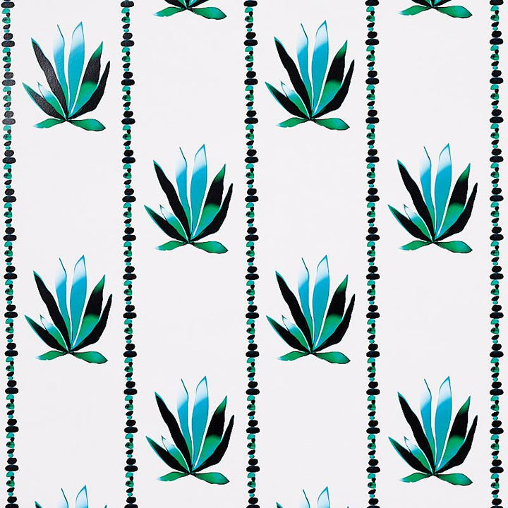 Agave Stripe Lanai 5012680 by Schumacher Designer Wallpaper Peg Norriss 4.5" - Swanky Fabrics -