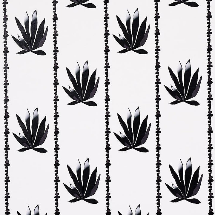 Agave Stripe Parchment 5012681 by Schumacher Designer Wallpaper Peg Norriss 4.5" - Swanky Fabrics -
