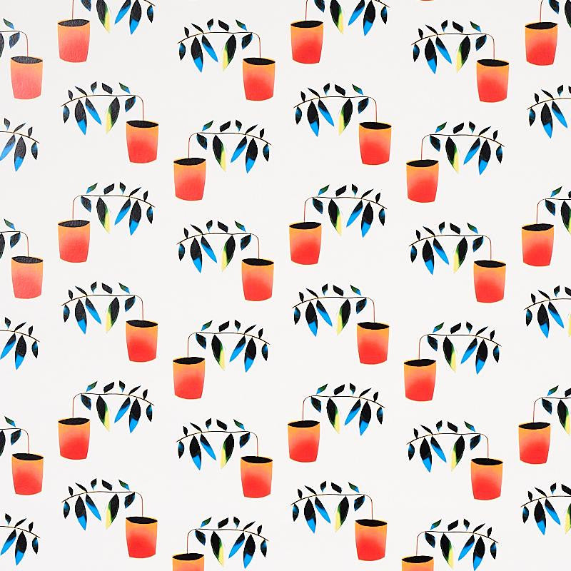 Reaching Out Spectrum Multi 5012710 by Schumacher Wallpaper Peg Norriss 9.0" - Fabric Carolina -