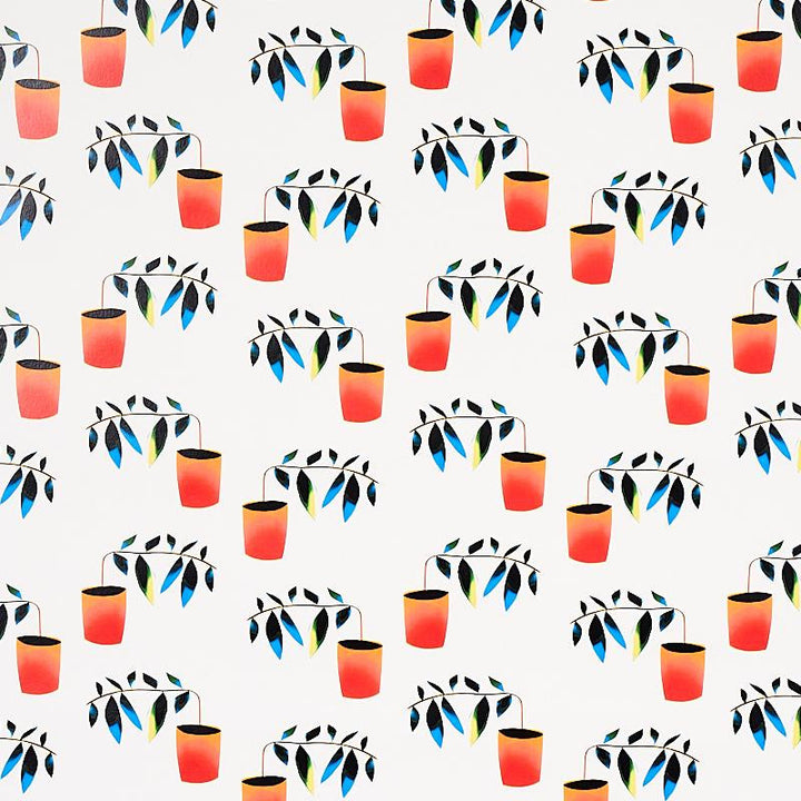 Reaching Out Spectrum Multi 5012710 by Schumacher Wallpaper Peg Norriss 9.0" - Fabric Carolina -