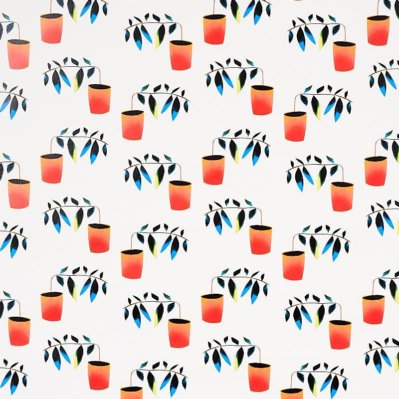 Reaching Out Spectrum Multi 5012710 by Schumacher Designer Wallpaper Peg Norriss 9.0" - Swanky Fabrics -