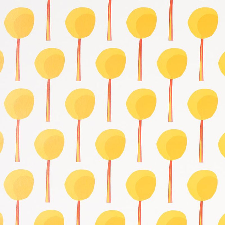 Topiary Marigold 5012700 by Schumacher Designer Wallpaper Peg Norriss 2.0" - Swanky Fabrics -