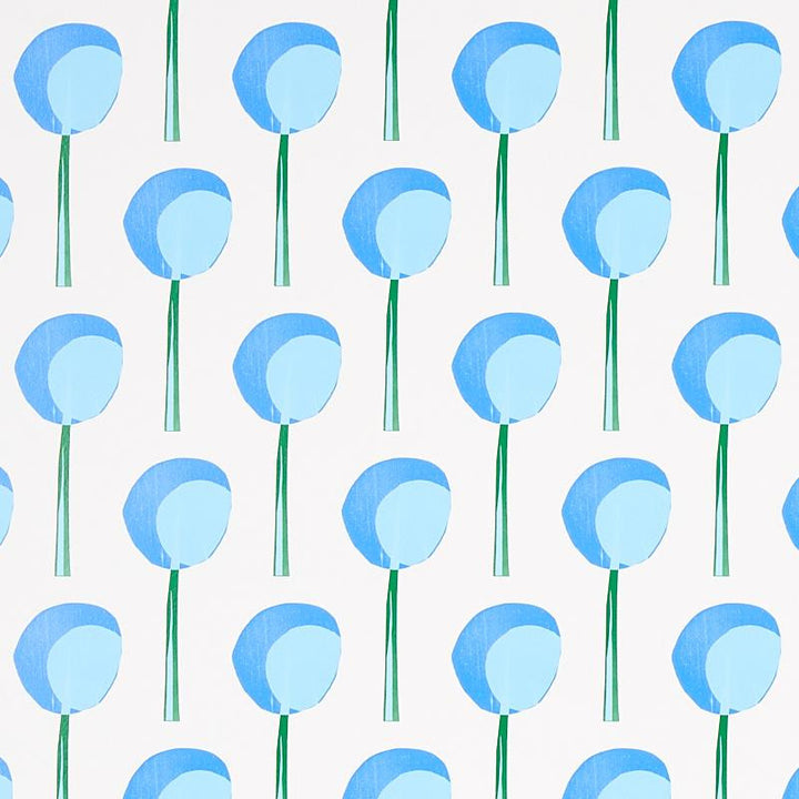 Topiary Bluebell 5012701 by Schumacher Wallpaper Peg Norriss 2.0" - Fabric Carolina -