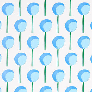 Topiary Bluebell 5012701 by Schumacher Wallpaper