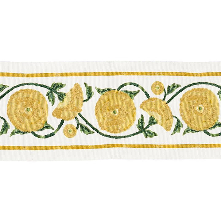 Saranda Flower Embroidery Tape Marigold 80391 by Schumacher Trim Perennial Favorites - Fabric Carolina -