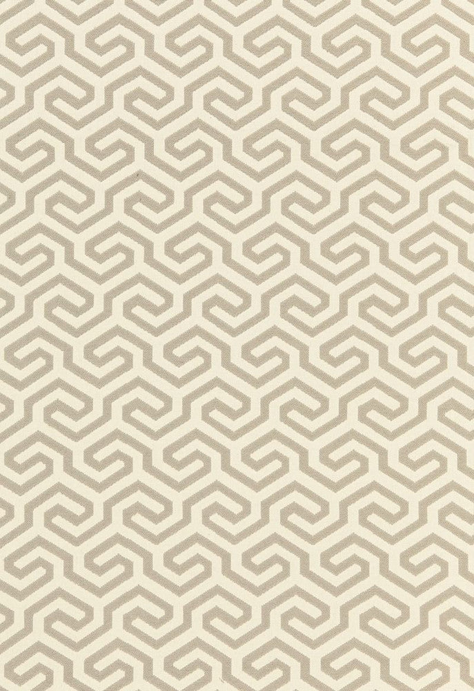 Ming Fret Flax 66882 by Schumacher Designer Fabric Chroma 75% Cotton, 25% Linen Martindale 18,000 Horizontal: 4.125 and Vertical: 5.5 50 - Swanky Fabrics -