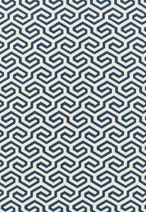 Ming Fret Navy 66884 by Schumacher Fabric