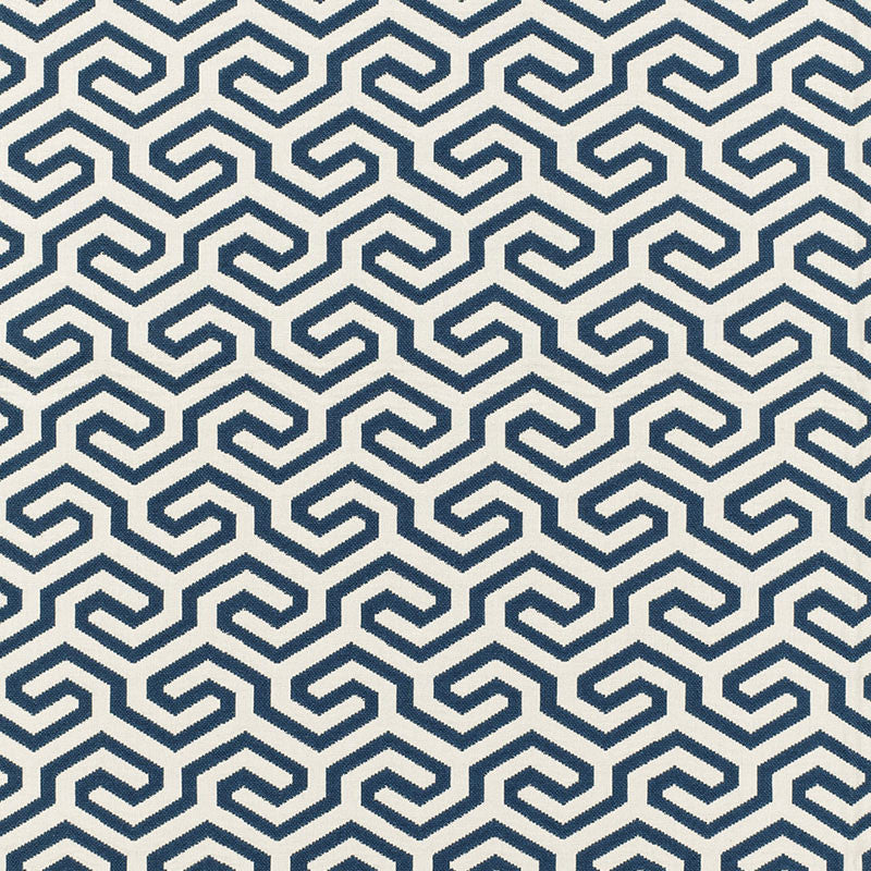 Ming Fret Navy 66884 by Schumacher Fabric CHROMA SP14 COTTON 75% LINEN 25% FRANCE MARTINDALE 18,000 </p><p>Repeat: Horizontal: 4 1/8" (10CM) and Vertical: 5 1/2" (14CM) 50 - Fabric Carolina -