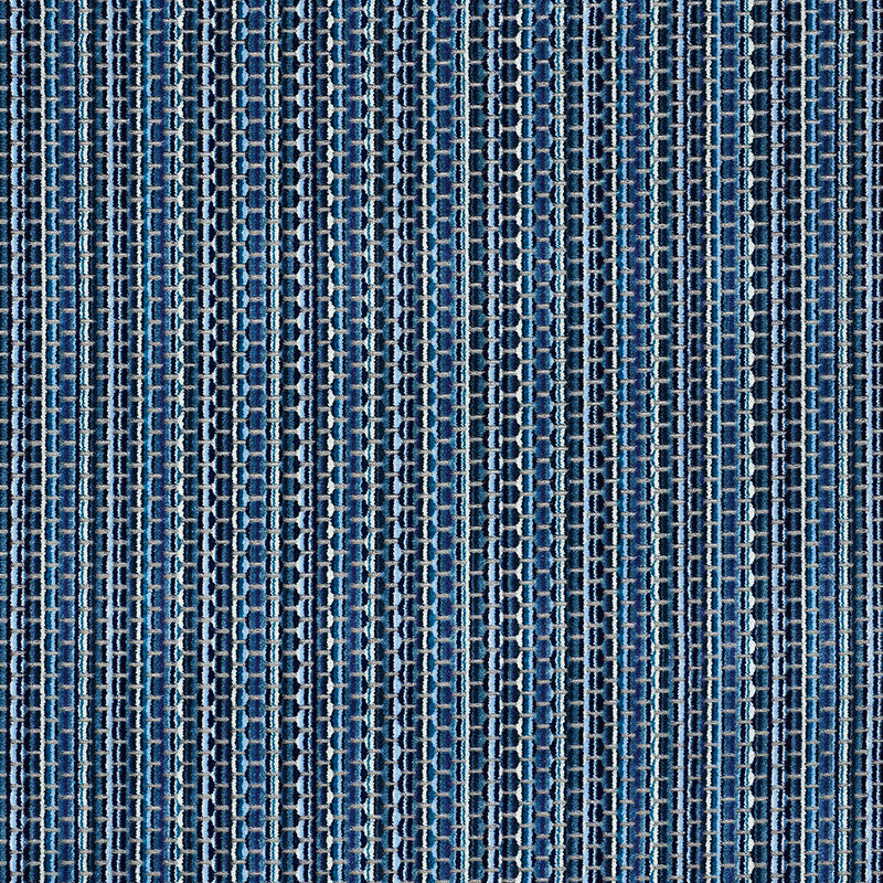 Downtown Velvet Indigo 66913 by Schumacher Fabric Cut-Patterned-Velvets 48% Viscose, 34% Cotton, 18% Polyester Martindale 50,000 Horizontal: 14.375 and Vertical: 3/8- 54.5 - Fabric Carolina -