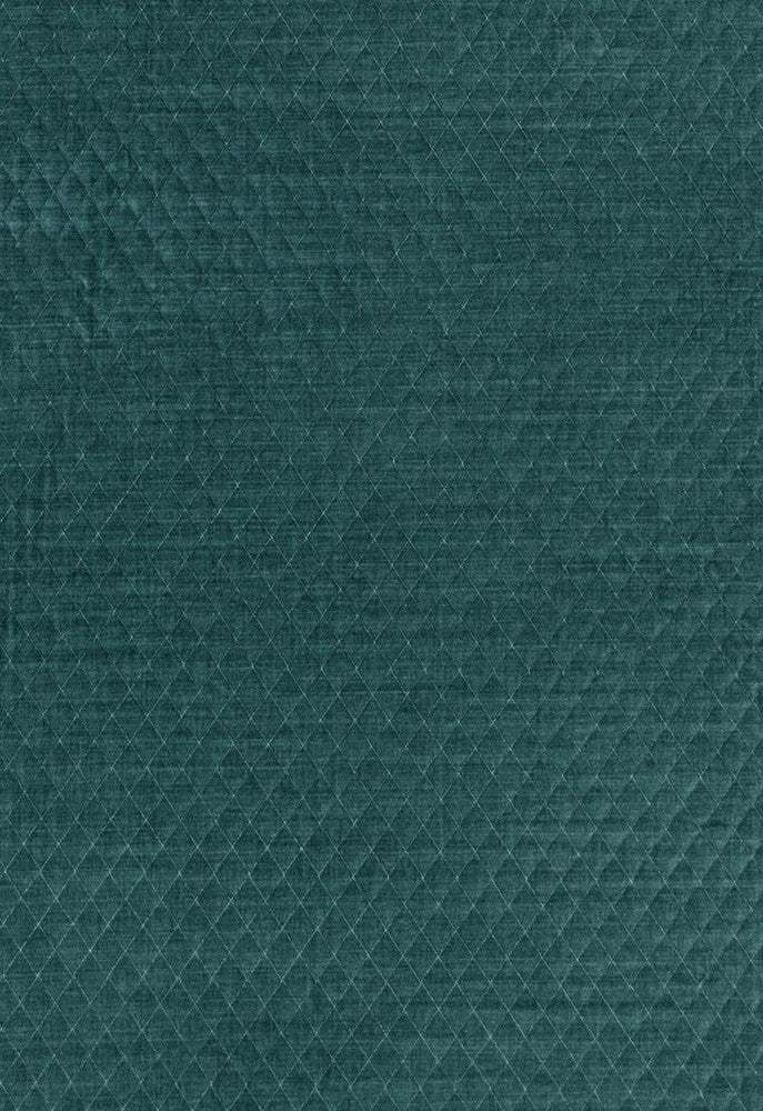 Paley Quilted Velvet Peacock 66924 by Schumacher Fabric Chroma 70% Cotton, 16% Polyester, 14% Polypropylene Martindale 42,000 Horizontal: 1 and Vertical: 1.5 55 - Fabric Carolina -