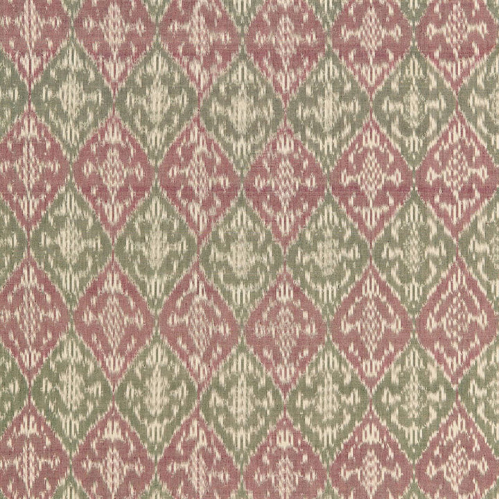 Varanasi Cotton Ikat Mulberry 66950 by Schumacher Designer Fabric CHROMA COTTON 100% INDIA </p><p>Repeat: Horizontal: 4 1/4" (11CM) and Vertical: 7 1/8" (18CM) 52 - Swanky Fabrics -