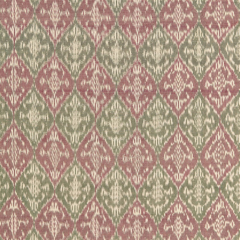 Varanasi Cotton Ikat Mulberry 66950 by Schumacher Fabric CHROMA See Sample INDIA LIGHT DUTY </p><p>Repeat: Horizontal: 4 1/4" (11CM) and Vertical: 7 1/8" (18CM) 52" WIDE (132CM) - Fabric Carolina -