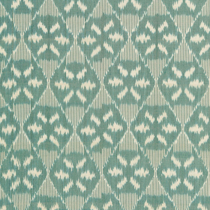Darjeeling Cotton Ikat Peacock 66960 by Schumacher Fabric CHROMA See Sample INDIA LIGHT DUTY </p><p>Repeat: Horizontal: 6 5/8" (17CM) and Vertical: 11" (28CM) 52" WIDE (132CM) - Fabric Carolina -
