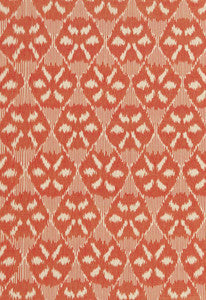 Darjeeling Cotton Ikat Persimmon 66963 by Schumacher Fabric