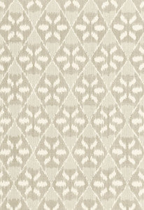 Darjeeling Cotton Ikat Stone 66964 by Schumacher Fabric