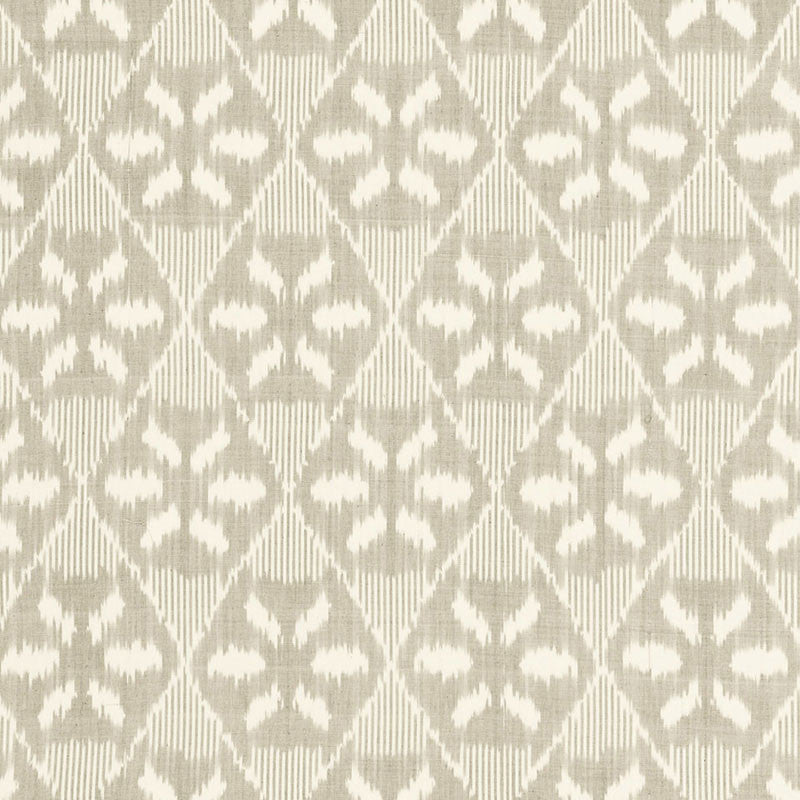 Darjeeling Cotton Ikat Stone 66964 by Schumacher Designer Fabric CHROMA COTTON 100% INDIA </p><p>Repeat: Horizontal: 6 5/8" (17CM) and Vertical: 11" (28CM) 52 - Swanky Fabrics -