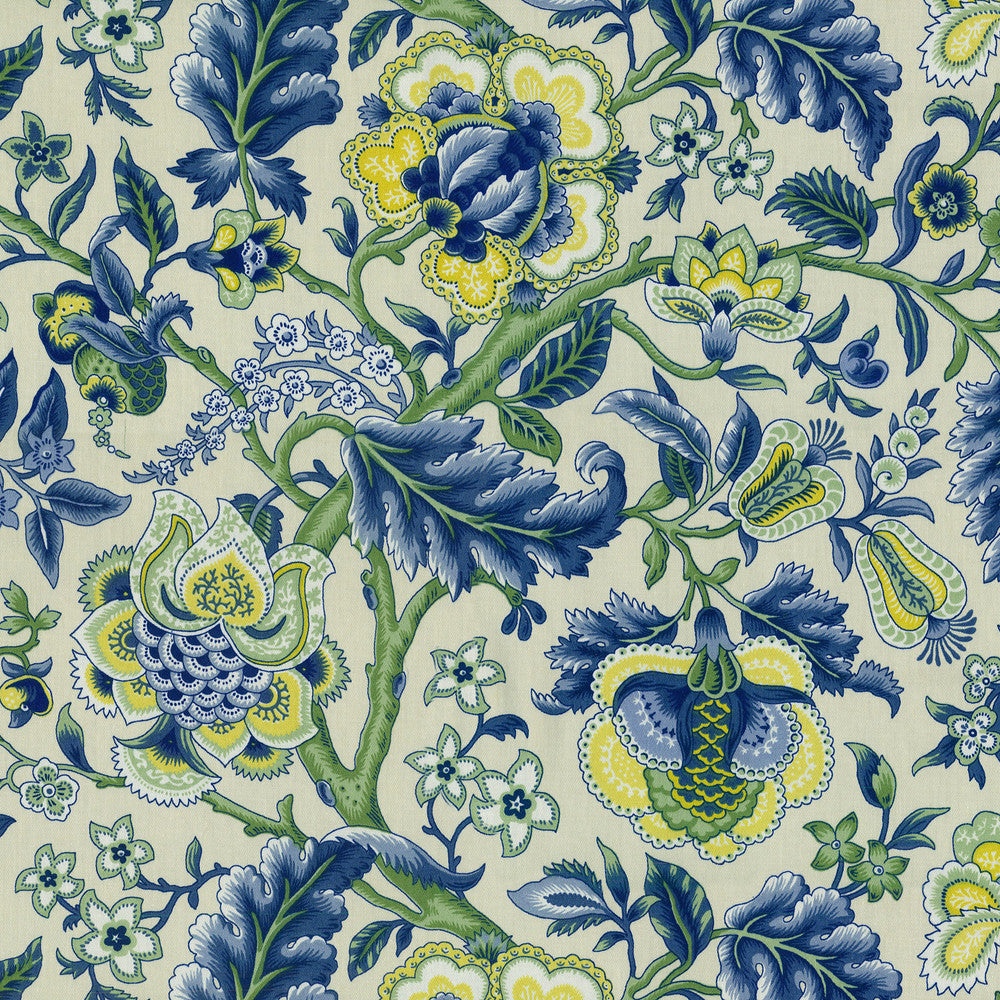 Imperial Dress Blue 669974 by Waverly Fabric - 100% COTTON USA N/A Horizontal: 27 and Vertical: 18 54 - Fabric Carolina -