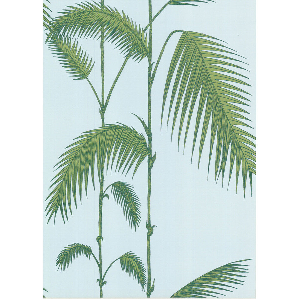 Palm Leaves Pale Bl by Cole & Son Wallcovering COLE & SON NEW CONTEMPORARY PAPER - 100% United Kingdom - Horizontal: 20.5 and Vertical: 28.3 20.5 - Fabric Carolina -