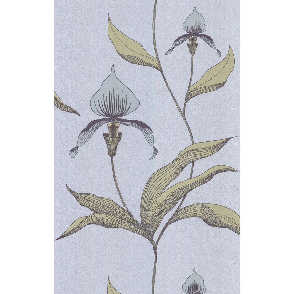 Orchid Blue Gr by Cole & Son Wallcovering COLE & SON NEW CONTEMPORARY PAPER - 100% United Kingdom - Horizontal: 0 and Vertical: 28.5 20.5 - Fabric Carolina -