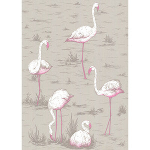 Flamingos Grey 66/6042.CS.0 by Cole & Son Wallcovering