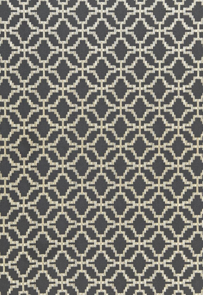 Sarana Linen Embroidery Carbon 67010 by Schumacher Fabric Chroma 45% Linen, 37% Cotton, 18% Rayon Martindale 10,000 Horizontal: 5 and Vertical: 5 52.5 - Fabric Carolina -