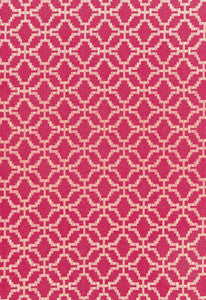 Sarana Linen Embroidery Raspberry 67012 by Schumacher Fabric