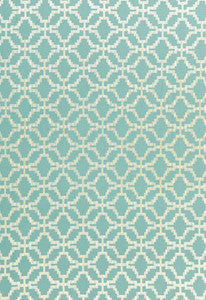 Sarana Linen Embroidery Aquamarine 67013 by Schumacher Fabric