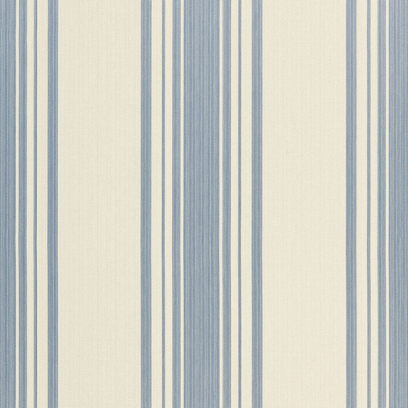 Carnegie Cotton Stripe Delft 67022 by Schumacher Fabric CHROMA See Sample INDIA . </p><p>Repeat: Horizontal: 13 1/2" (34CM) and Vertical: - 54" WIDE (137CM) - Fabric Carolina -