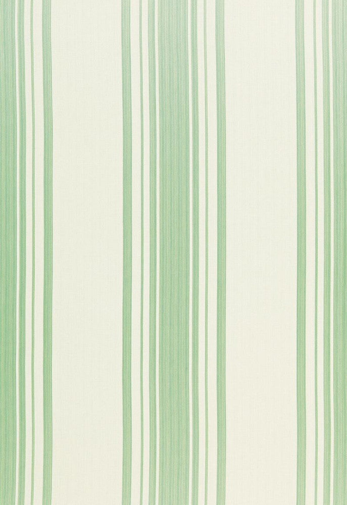 Carnegie Cotton Stripe Robin's Egg 67023 by Schumacher Fabric Chroma 100% Cotton Martindale 35,000 Horizontal: 13.5 and Vertical: - 54 - Fabric Carolina -