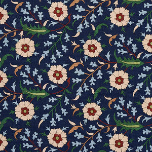 Floralia Indigo 179951 by Schumacher Fabric