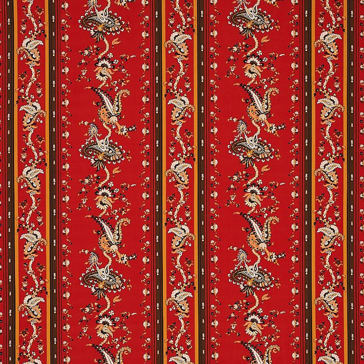 Elena Paisley Stripe Pompeii 179982 by Schumacher Designer Fabric Cabana 13.5" - Swanky Fabrics -