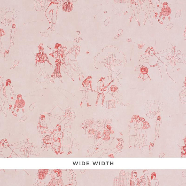 Toile De Femmes Poppy 5011082 by Schumacher Wallpaper Peg Norriss 18.0" - Fabric Carolina -