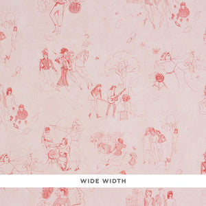 Toile De Femmes Poppy 5011082 by Schumacher Wallpaper