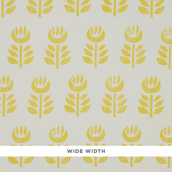 Rosenborg Yellow 5011331 by Schumacher Designer Wallpaper Scandinavian Modern 27.0" - Swanky Fabrics -