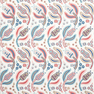 Malabar Vine Rose & Delft 5012341 by Schumacher Wallpaper