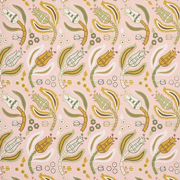 Malabar Vine Blush 5012342 by Schumacher Designer Wallpaper East Meets West 9.0" - Swanky Fabrics -