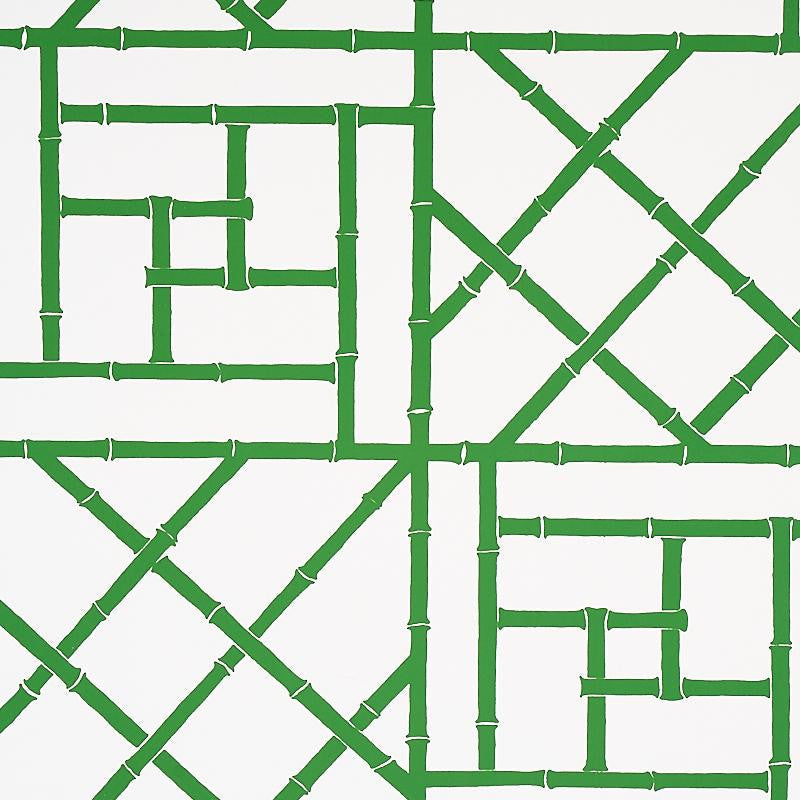 Trellis Safari Green 5012571 by Schumacher Designer Wallpaper Cristina Buckley 27.0" - Swanky Fabrics -