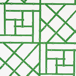 Trellis Safari Green 5012571 by Schumacher Wallpaper
